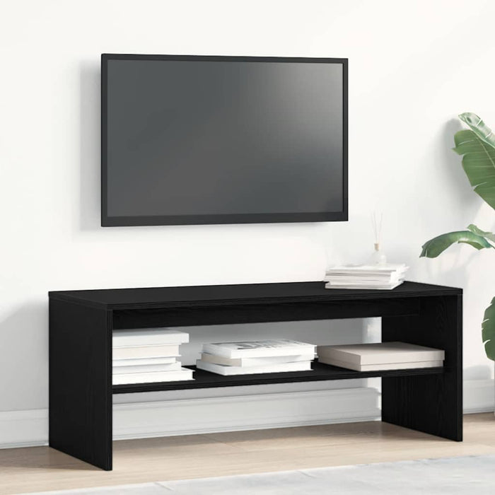 Dulap TV Stejar Negru 100x40x40 cm Lemn prelucrat - WALTI WALTI