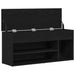 Bancă de pantofi Stejar negru 102x30,5x45 cm Lemn prelucrat - WALTI WALTI
