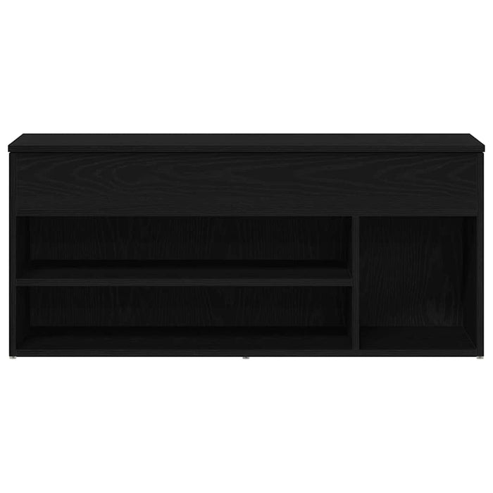 Bancă de pantofi Stejar negru 102x30,5x45 cm Lemn prelucrat - WALTI WALTI