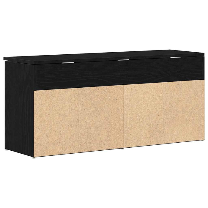 Bancă de pantofi Stejar negru 102x30,5x45 cm Lemn prelucrat - WALTI WALTI