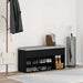 Bancă de pantofi Stejar negru 102x30,5x45 cm Lemn prelucrat - WALTI WALTI