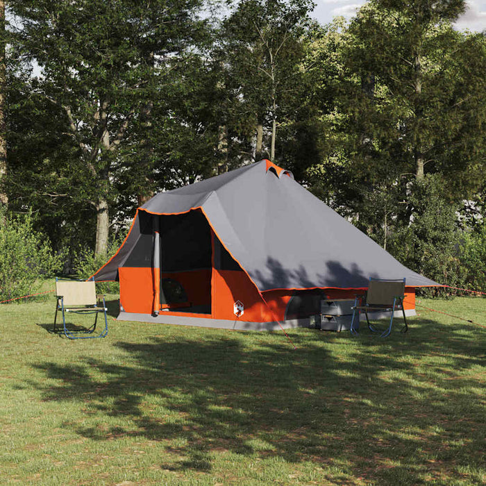 Cort de familie Tipi Manual Gri, Portocaliu 358 x 296 x 258 cm - WALTI WALTI