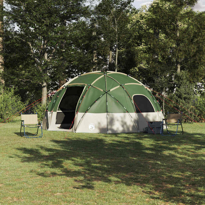 Cort de Camping cu acoperiș Verde 475 x 475 x 235 cm Poliester - WALTI WALTI