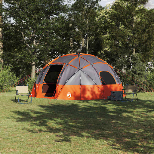 Cort de Camping Gri și portocaliu 475 x 475 x 235 cm Poliester - WALTI WALTI