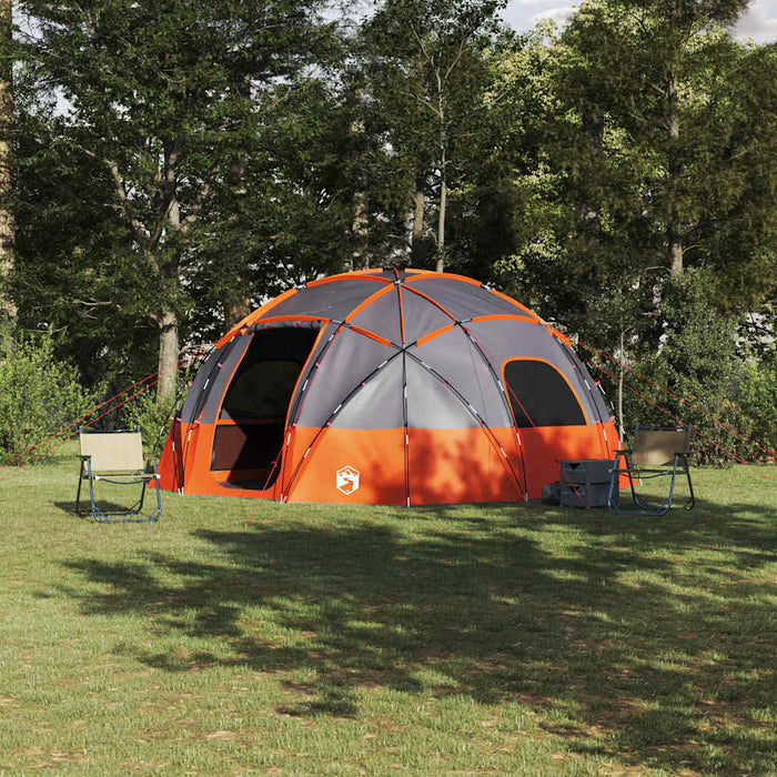 Cort de Camping Gri și portocaliu 475 x 475 x 235 cm Poliester - WALTI WALTI