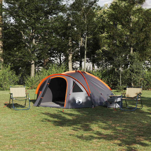 Cort de Camping Gri și portocaliu 308 x 268 x 130 cm Poliester - WALTI WALTI