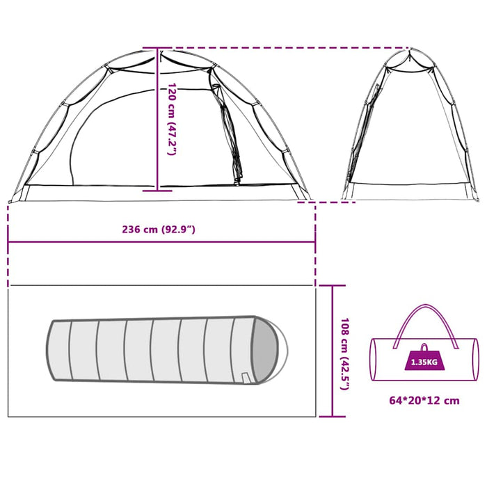 Cort cu acoperiș Altele Manual Gri și negru 236 x 108 x 120 cm - WALTI WALTI