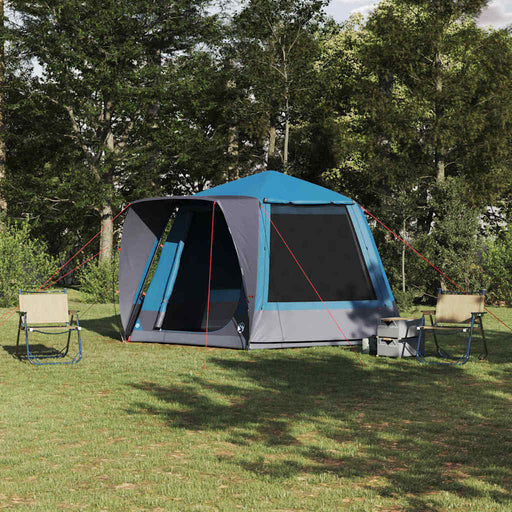 Cort de Camping albastru 420 x 420 x 227 cm Poliester - WALTI WALTI