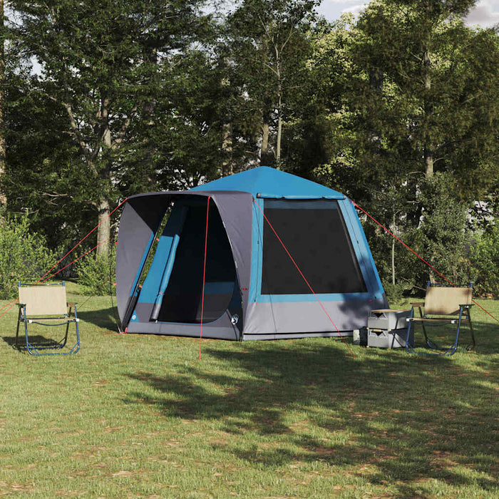 Cort de Camping albastru 420 x 420 x 227 cm Poliester - WALTI WALTI
