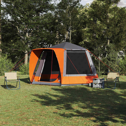 Cort de Camping Gri și portocaliu 420 x 420 x 227 cm Poliester - WALTI WALTI
