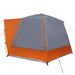 Cort de Camping Gri și portocaliu 420 x 420 x 227 cm Poliester - WALTI WALTI