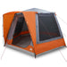 Cort de Camping Gri și portocaliu 420 x 420 x 227 cm Poliester - WALTI WALTI