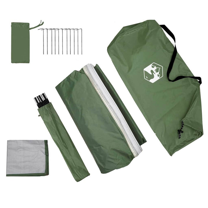 Cort pentru hayon cu acoperiș Verde 194 x 180 x 210 cm tafta - WALTI WALTI