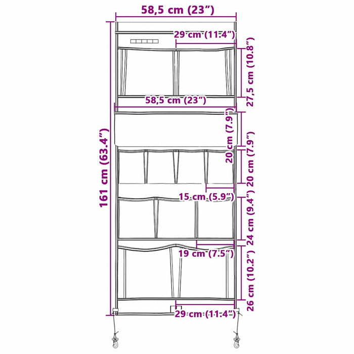 Pungă de stocare Negru și Albastru 161 x 58,5 cm oxford - WALTI WALTI