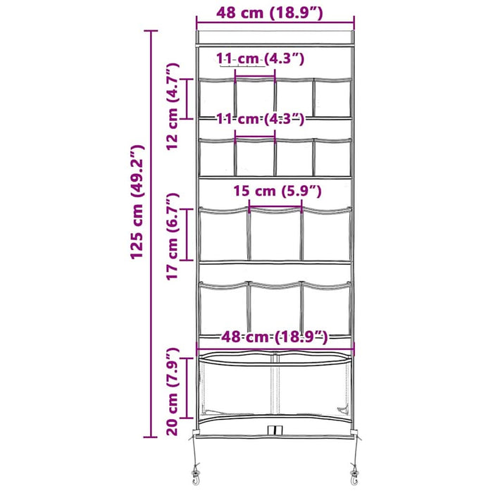 Pungă de stocare Negru și Albastru 125 x 48 cm oxford - WALTI WALTI