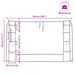 Organizator de cort suspendat Gri și Albastru 320 x 182 cm - WALTI WALTI