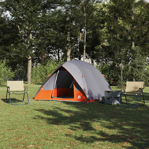Cort de Camping Gri și portocaliu 320 x 275 x 190 cm Poliester - WALTI WALTI