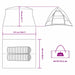 Cort de Camping albastru 275 x 230 x 140 cm Poliester - WALTI WALTI