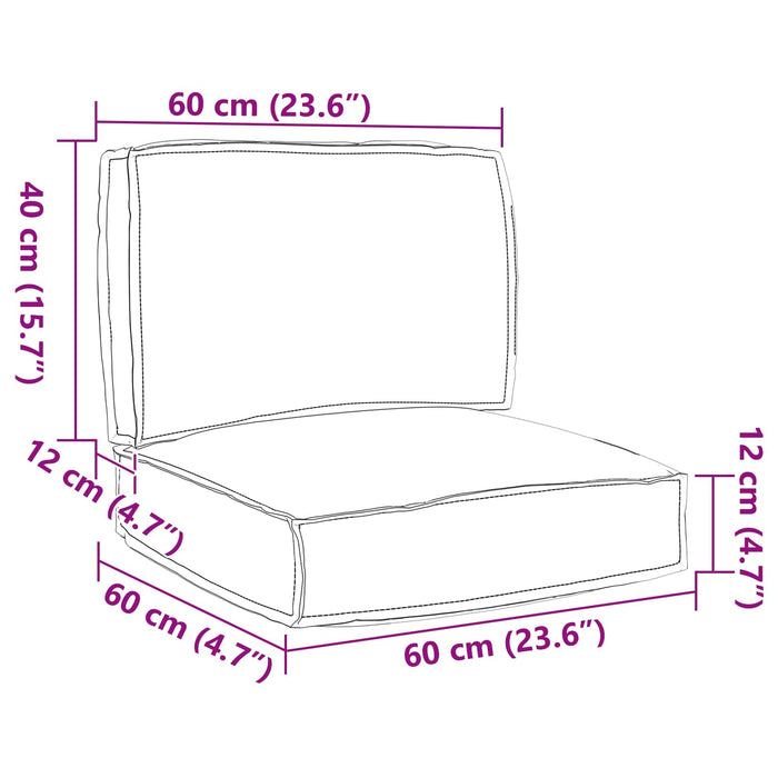Set de perne pentru palet 2 pcs Antracit Material Oxford - WALTI WALTI