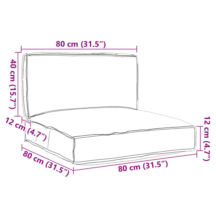 Set de perne pentru palet 2 pcs Antracit Material Oxford - WALTI WALTI
