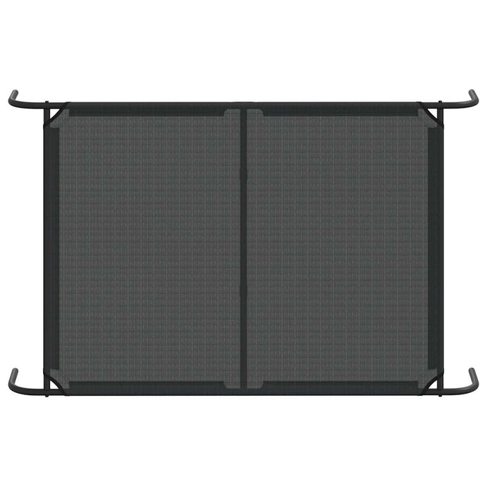 Pat înălțat pentru câini negru 130x80x20 cm Textilenă și oțel - WALTI WALTI