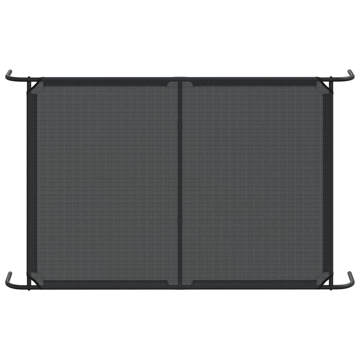Pat înălțat pentru câini negru 150x90x20 cm Textilenă și oțel WALTI