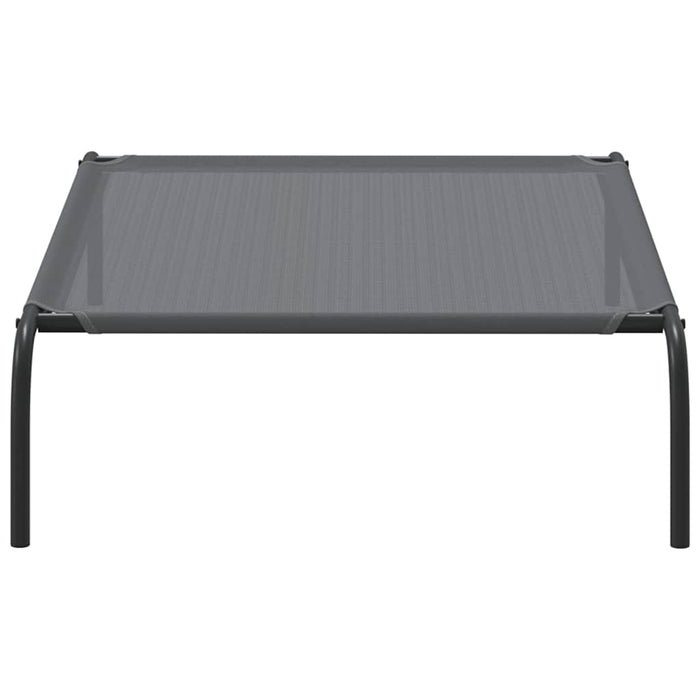 Pat înălțat pentru câini gri 110x65x20 cm Textilenă și oțel WALTI