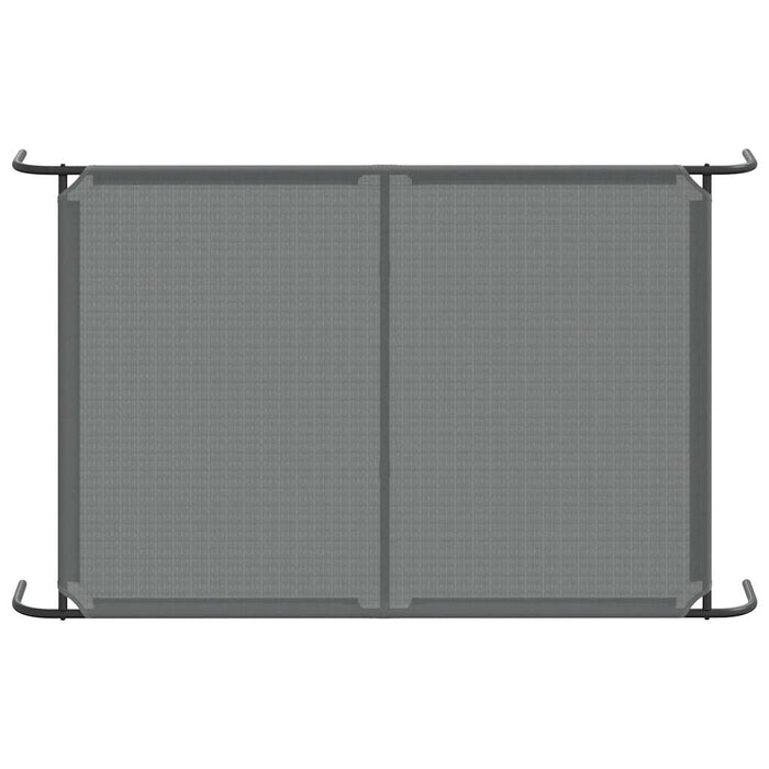 Pat înălțat pentru câini gri 150x90x20 cm Textilenă și oțel WALTI