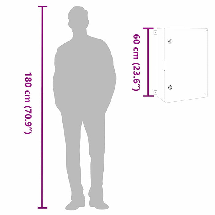 Cabinet de Control Gri 40 x 20 x 60 cm Plastic ABS - WALTI WALTI