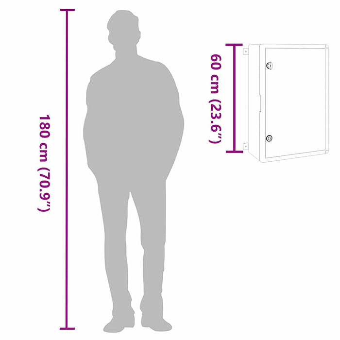 Dulap de control Gri 47 x 20 x 50 cm Plastic ABS - WALTI WALTI