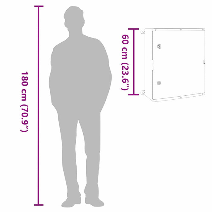 Cabinet de Control Gri 50 x 22 x 60 cm Plastic ABS - WALTI WALTI