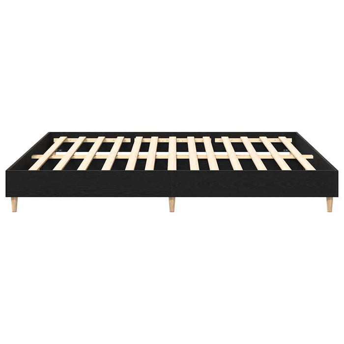 Cadru de pat Stejar negru 200 x 200 cm Lemn compozit - WALTI WALTI