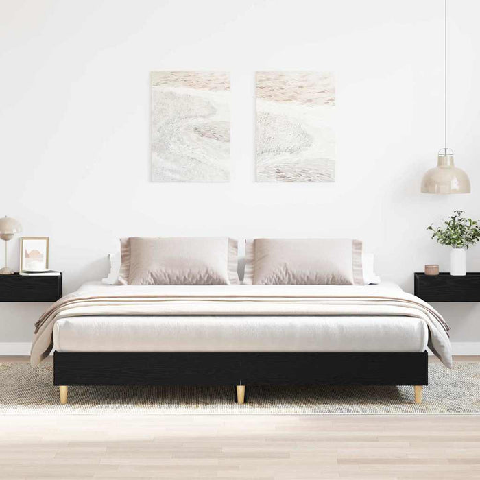 Cadru de pat Stejar Negru 180 x 200 cm Lemn compozit - WALTI WALTI