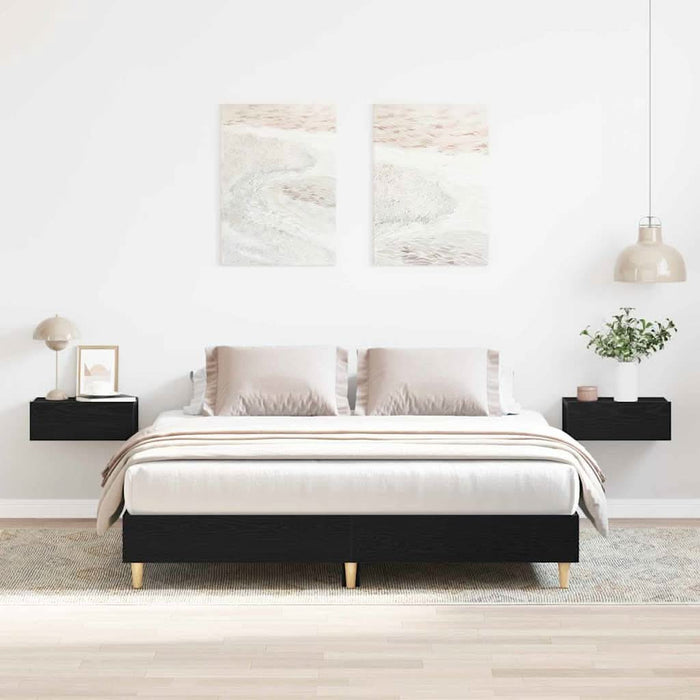 Cadru de pat Stejar Negru 150 x 200 cm Lemn compozit - WALTI WALTI