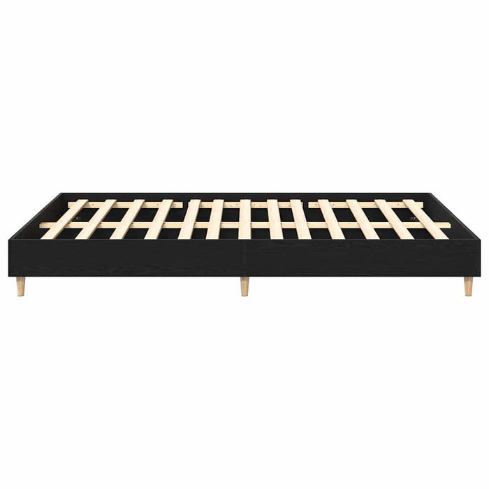 Cadru de pat Stejar Negru 150 x 200 cm Lemn compozit - WALTI WALTI