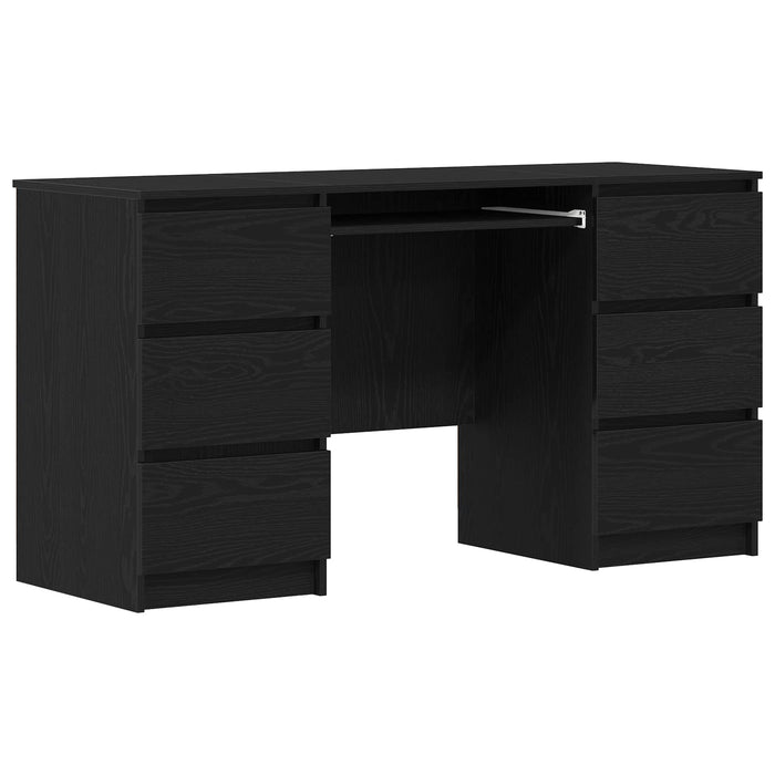 Birou cu sertar Stejar Negru 140 x 50 x 76 cm Lemn compozit WALTI