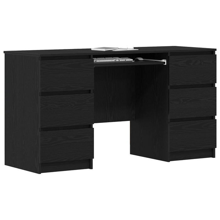 Birou cu sertar Stejar Negru 140 x 50 x 76 cm Lemn compozit WALTI