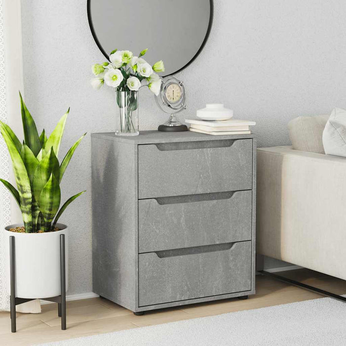 Bufetă „VISNES” Gri beton 60x40x73 cm Lemn prelucrat - WALTI WALTI