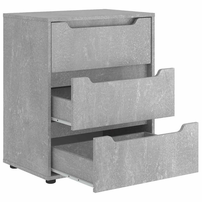 Bufetă „VISNES” Gri beton 60x40x73 cm Lemn prelucrat - WALTI WALTI
