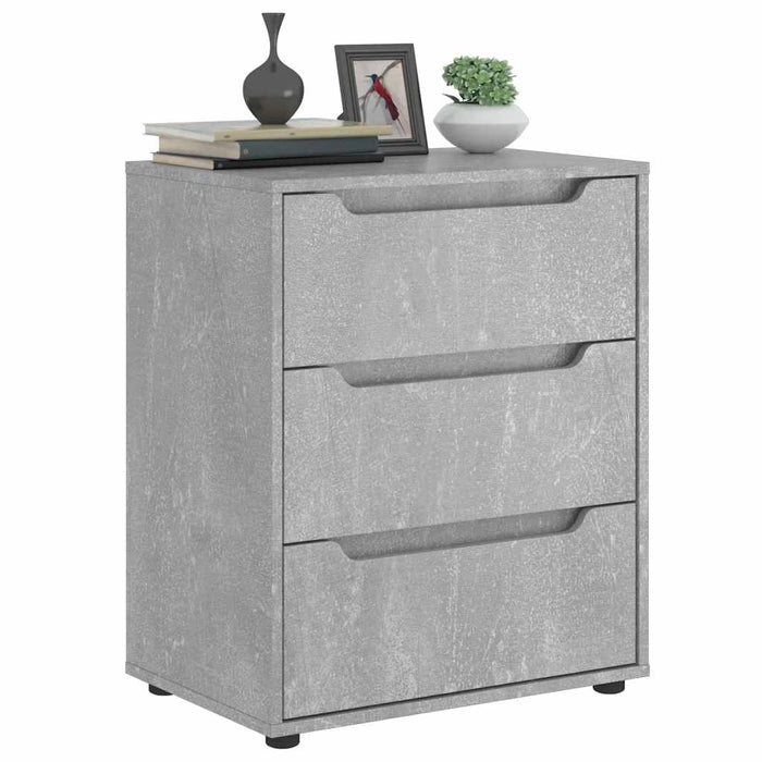 Bufetă „VISNES” Gri beton 60x40x73 cm Lemn prelucrat - WALTI WALTI