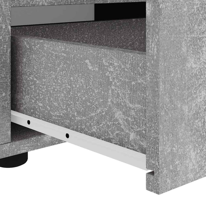 Dulap TV "VISNES" Beton Gri 60x40x38 cm Lemn prelucrat - WALTI WALTI