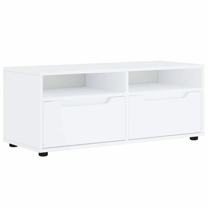 Dulap TV "VISNES" alb 100x40x38 cm lemn de prelucrare - WALTI WALTI