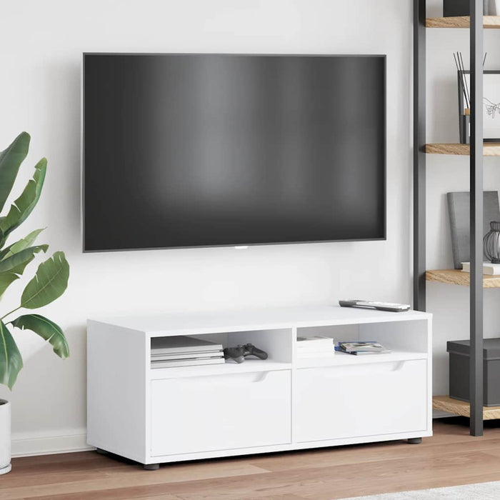 Dulap TV "VISNES" alb 100x40x38 cm lemn de prelucrare - WALTI WALTI