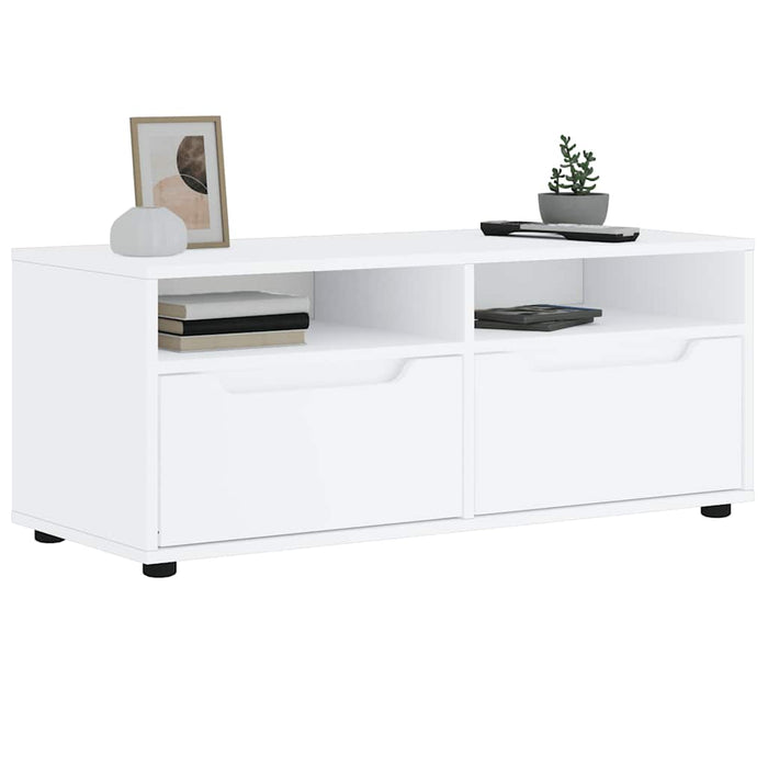 Dulap TV "VISNES" alb 100x40x38 cm lemn de prelucrare - WALTI WALTI