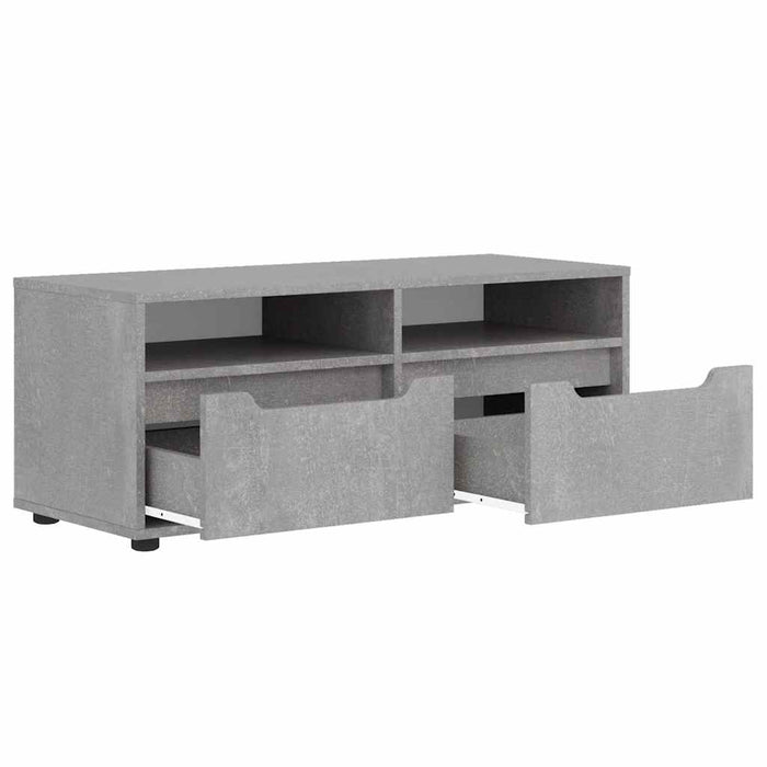 Dulap TV "VISNES" Beton Gri 100x40x38 cm Lemn prelucrat - WALTI WALTI
