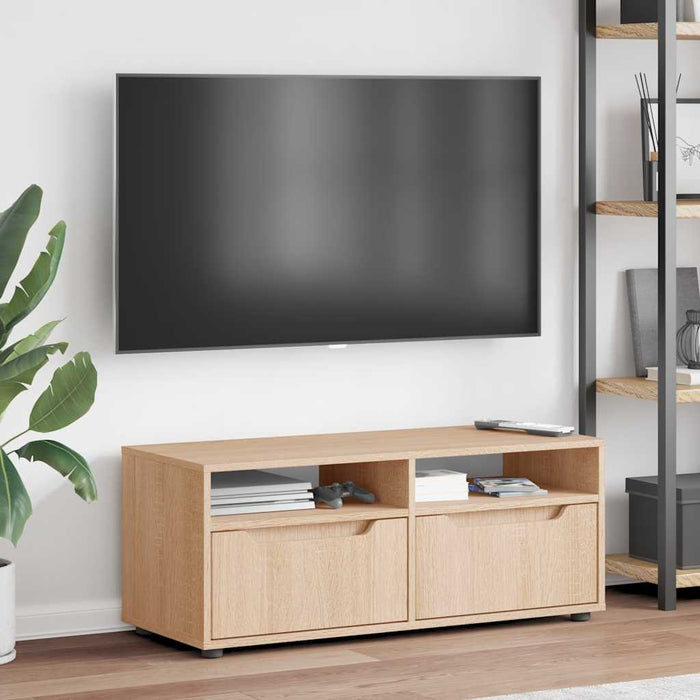 Dulap TV „VISNES” Stejar Sonoma 100x40x38 cm lemn prelucrat - WALTI WALTI