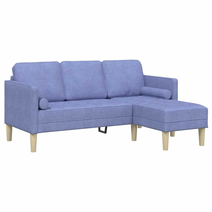 Set de canapea cu pernă Albastru Jeans Poliester - WALTI WALTI