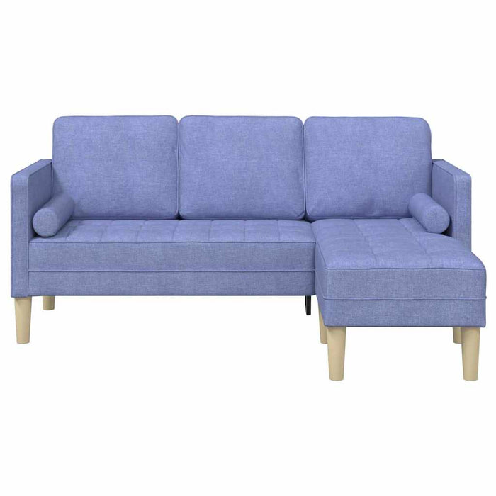 Set de canapea cu pernă Albastru Jeans Poliester - WALTI WALTI