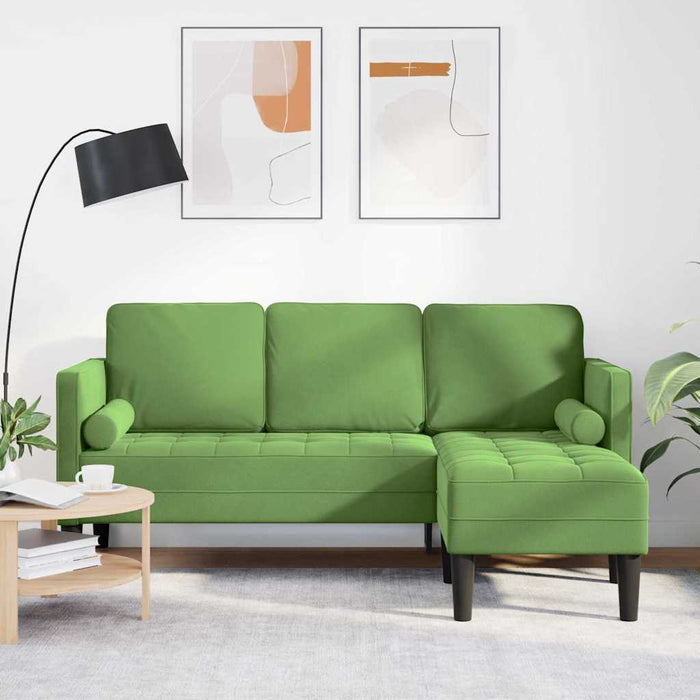 Set de canapea cu pernă Verde deschis Poliester - WALTI WALTI