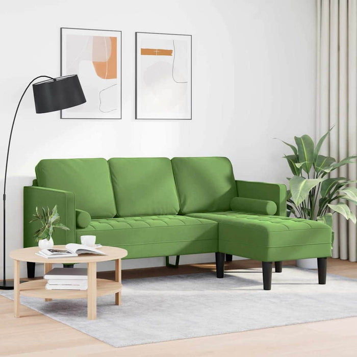 Set de canapea cu pernă Verde deschis Poliester - WALTI WALTI